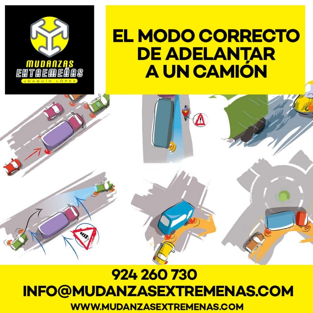 Mudanzas Extermeñas mudanzas nacionales - EL MODO CORRECTO DE ADELANTAR A UN CAMIÓN
