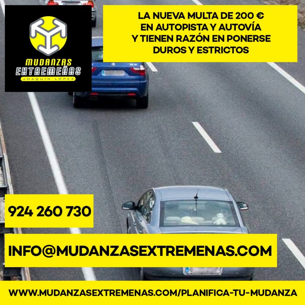 Mudanzas Extremeñas - mudanzas nacionales- SINDROME DEL CARRIL IZQUIERDO