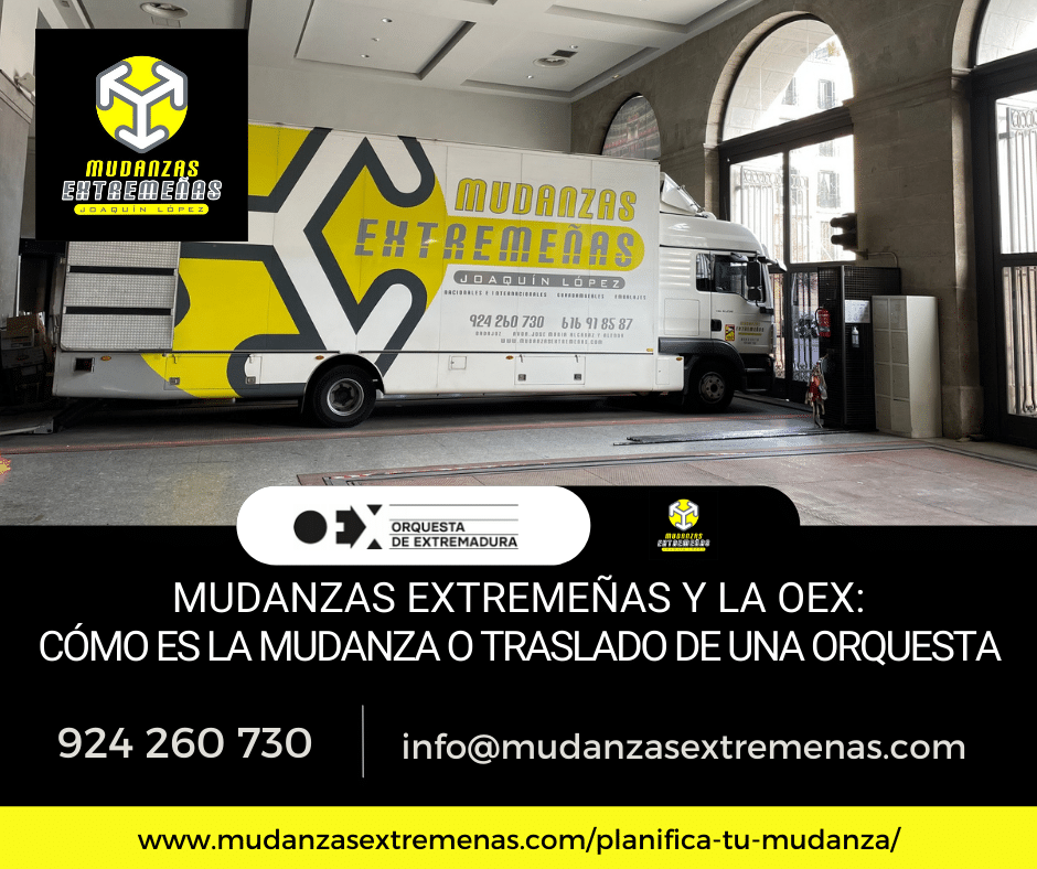 EMPRESA DE MUDANZAS - CÓMO ES LA MUDANZA O TRASLADO DE UNA ORQUESTA LA OEX U ORQUESTA DE EXTREMADURA