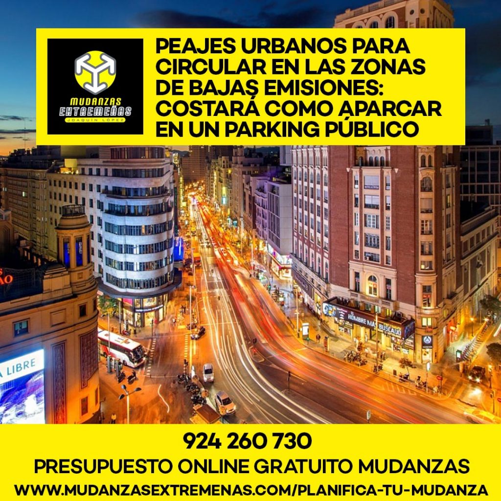 EMPRESA DE MUDANZAS - Peajes urbanos para circular en las Zonas de Bajas Emisiones costará como aparcar en un parking público -pixabay julius_silver