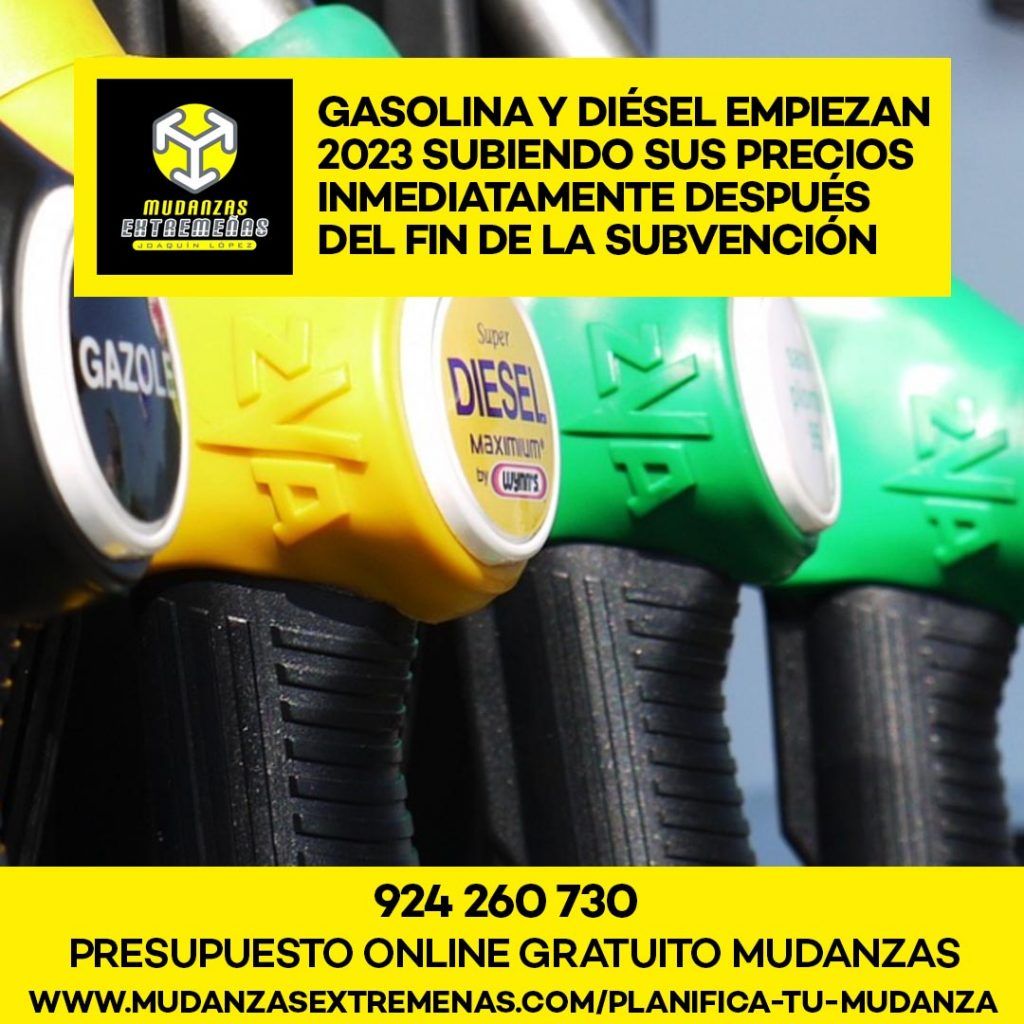 EMPRESA DE MUDANZAS - Gasolina y diésel empiezan 2023 subiendo sus precios inmediatamente después del fin de la subvención -pixabay resoneTIC