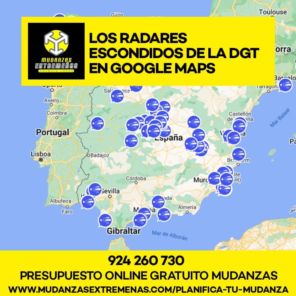 EMPRESA DE MUDANZAS -LOS RADARES ESCONDIDOS DE LA DGT EN GOOGLE MAPS