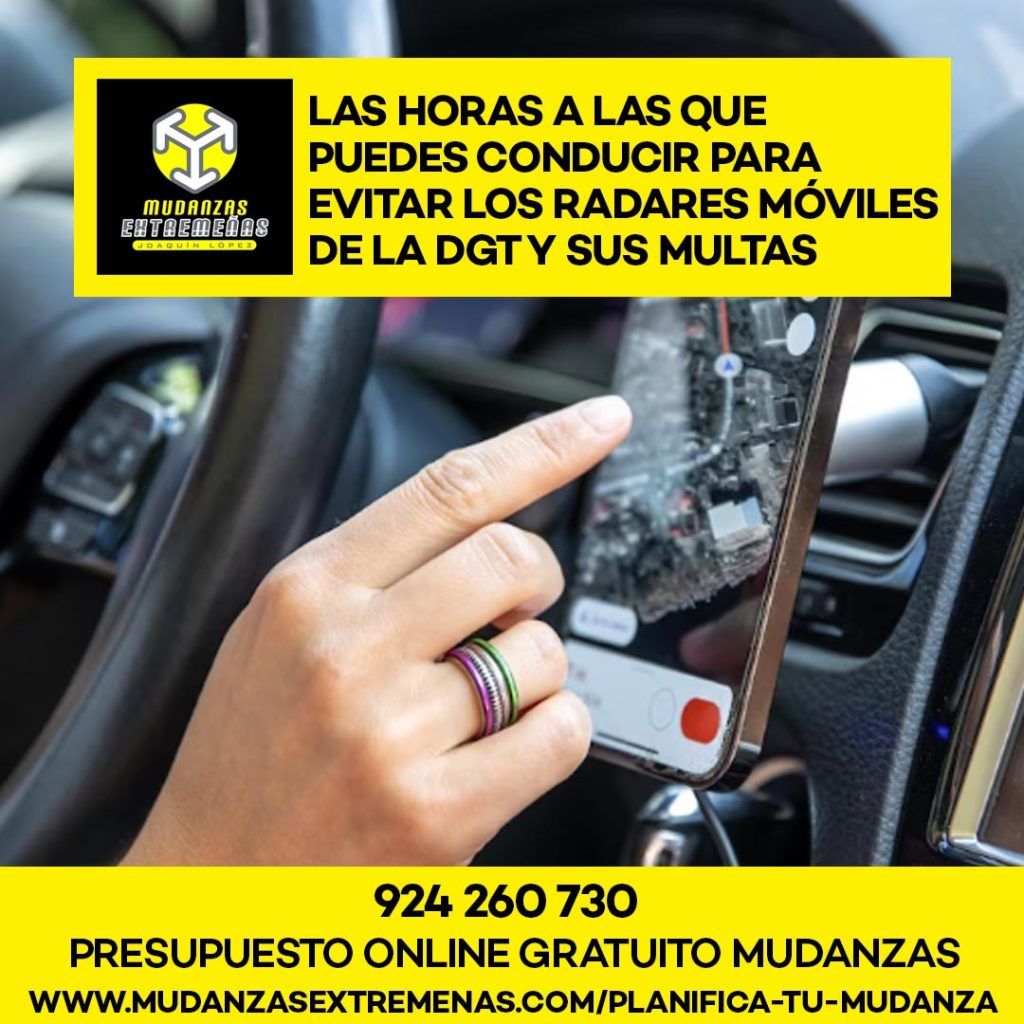 EMPRESA DE MUDANZAS - LAS HORAS A LAS QUE PUEDES CONDUCIR PARA EVITAR LOS RADARES MÓVILES DE LA DGT Y SUS MULTAS