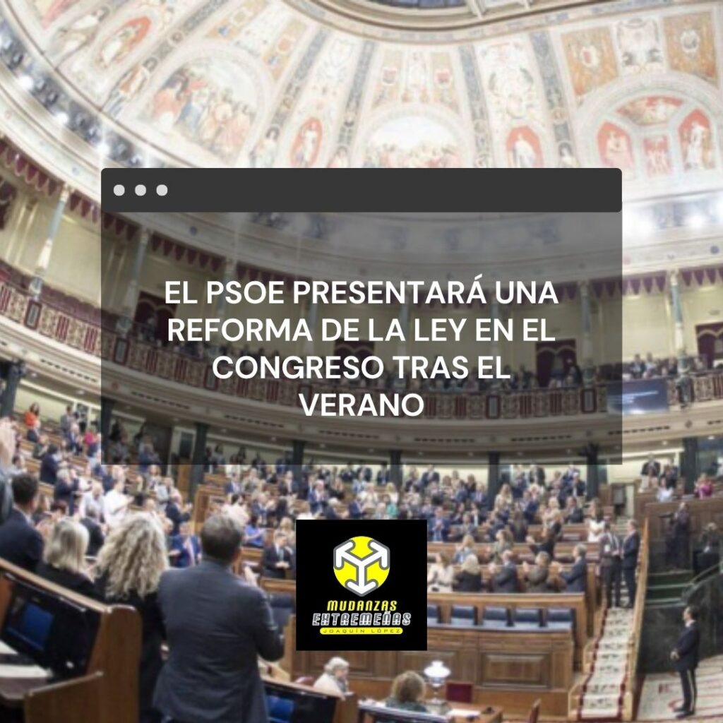 El PSOE presentará una reforma de la ley en el Congreso tras el verano